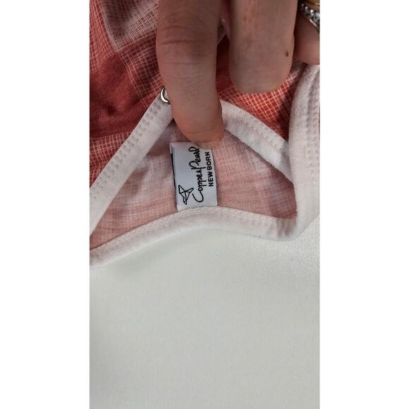 Copper pearl knotted gown retired color newborn w/ bow EUC open bottom soft - Picture 4 of 5